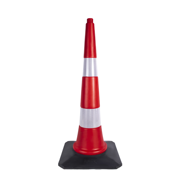 90 CM TRAFİK KONİSİ (KAUÇUK TABANLI)